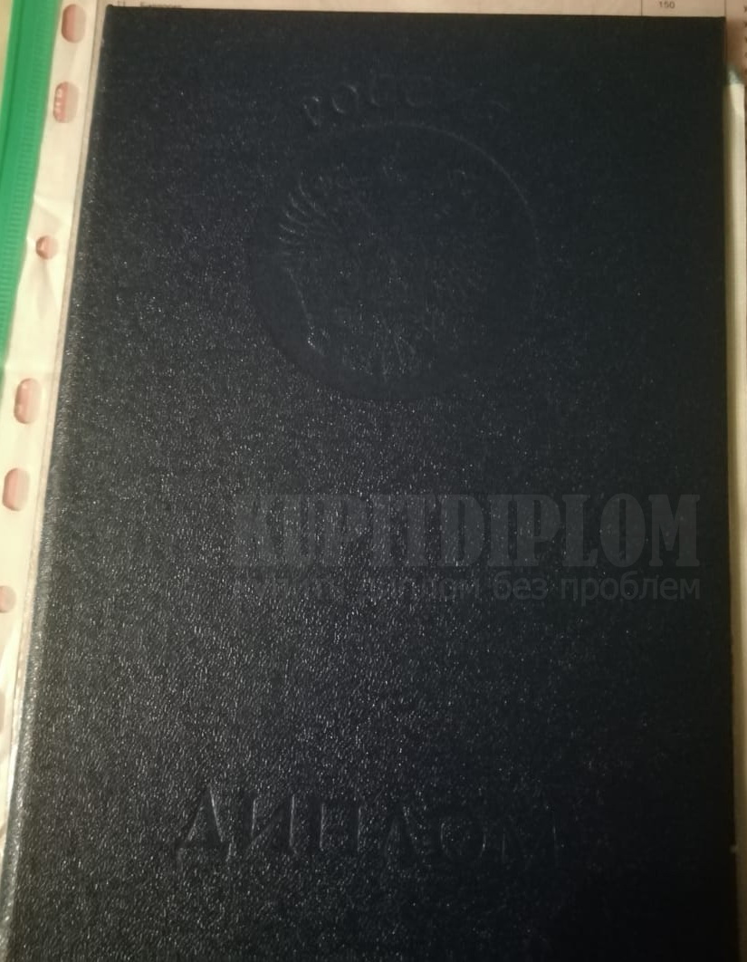 Внешний вид диплома негосударственного вуза 2011 года выдачи